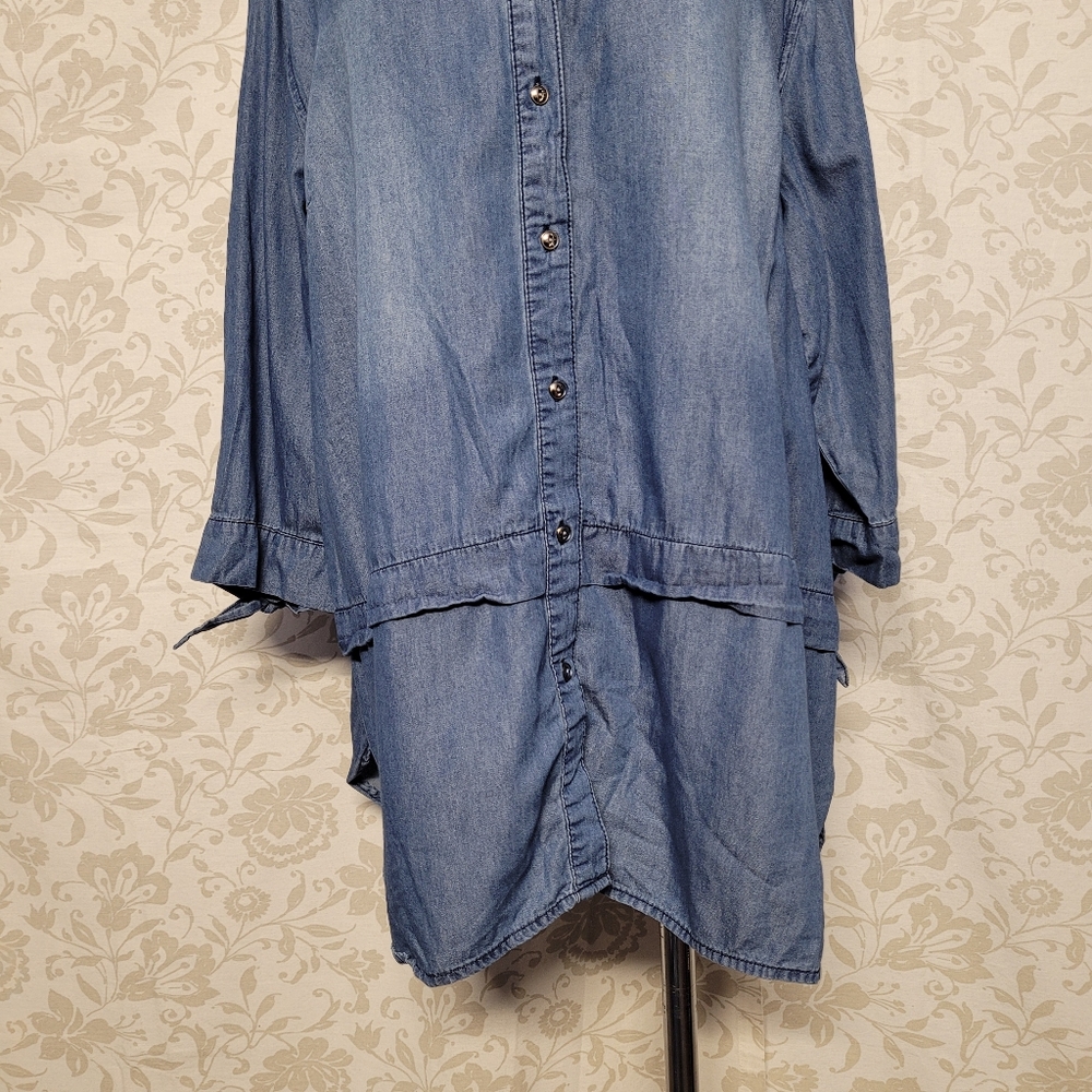 Lane Bryant Button Front Chambray Top Plus Size 2… - image 3